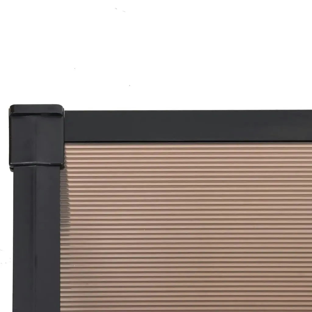 Door Canopy Black 152.5x90 cm Polycarbonate 153698