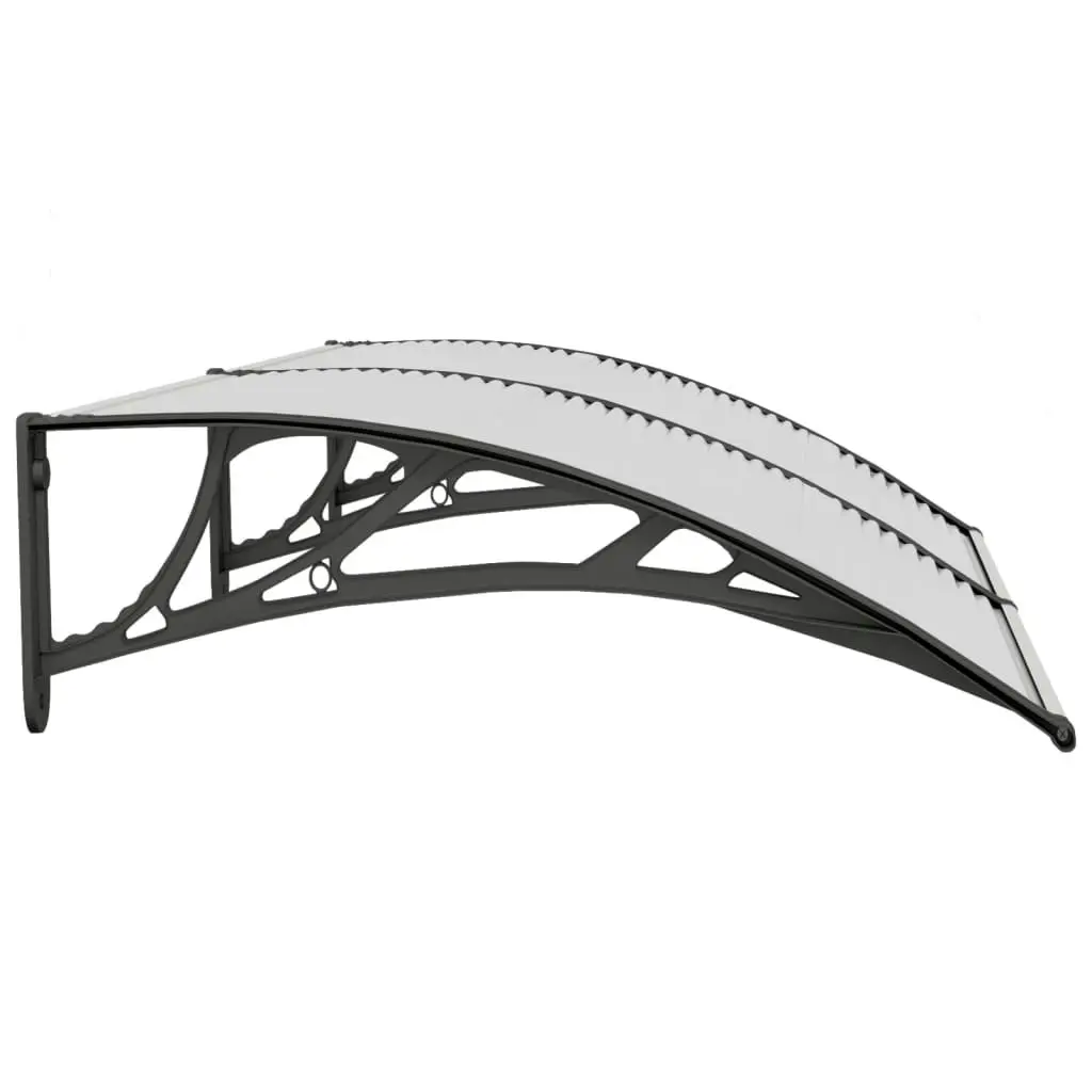 Door Canopy Black and Transparent 150x80 cm Polycarbonate 153576