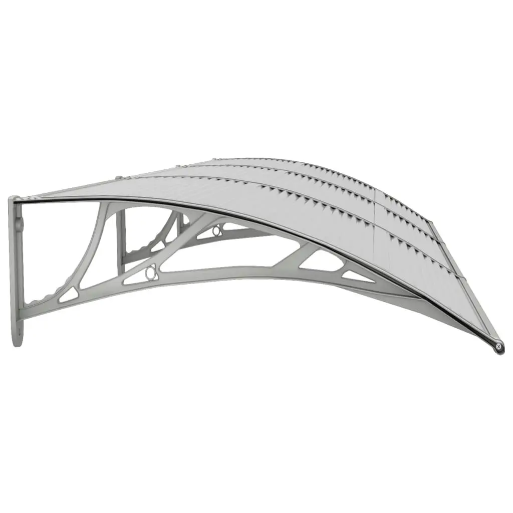 Door Canopy Grey 300x80 cm Polycarbonate 153581