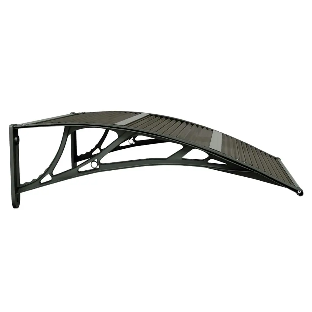 Door Canopy Black 80x75 cm Polycarbonate 153587