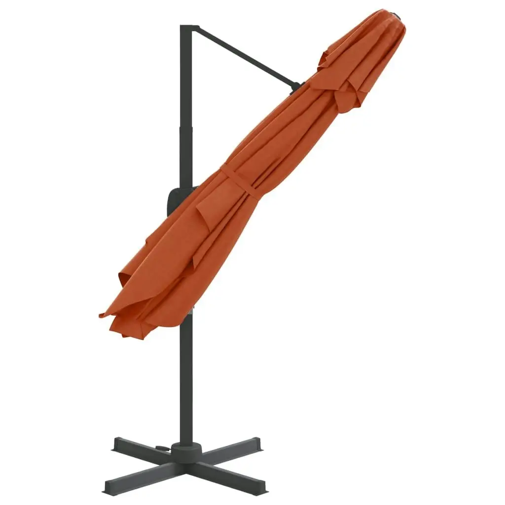 Double Top Cantilever Umbrella Terracotta 400x300 cm 319958