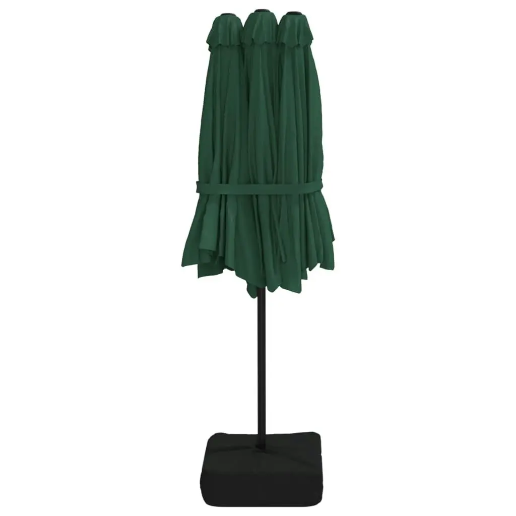 Double-Head Parasol Green 449x245 cm 362946