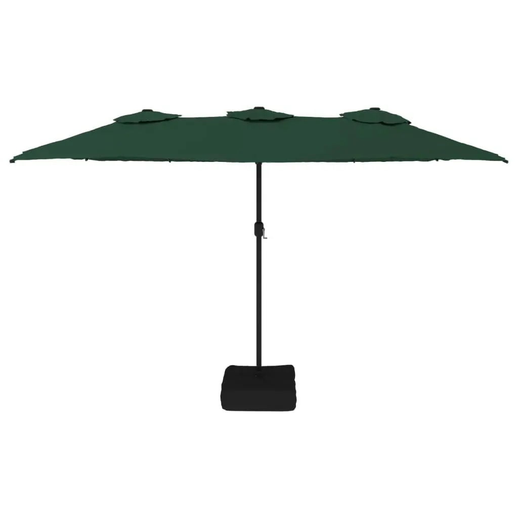 Double-Head Parasol Green 449x245 cm 362946