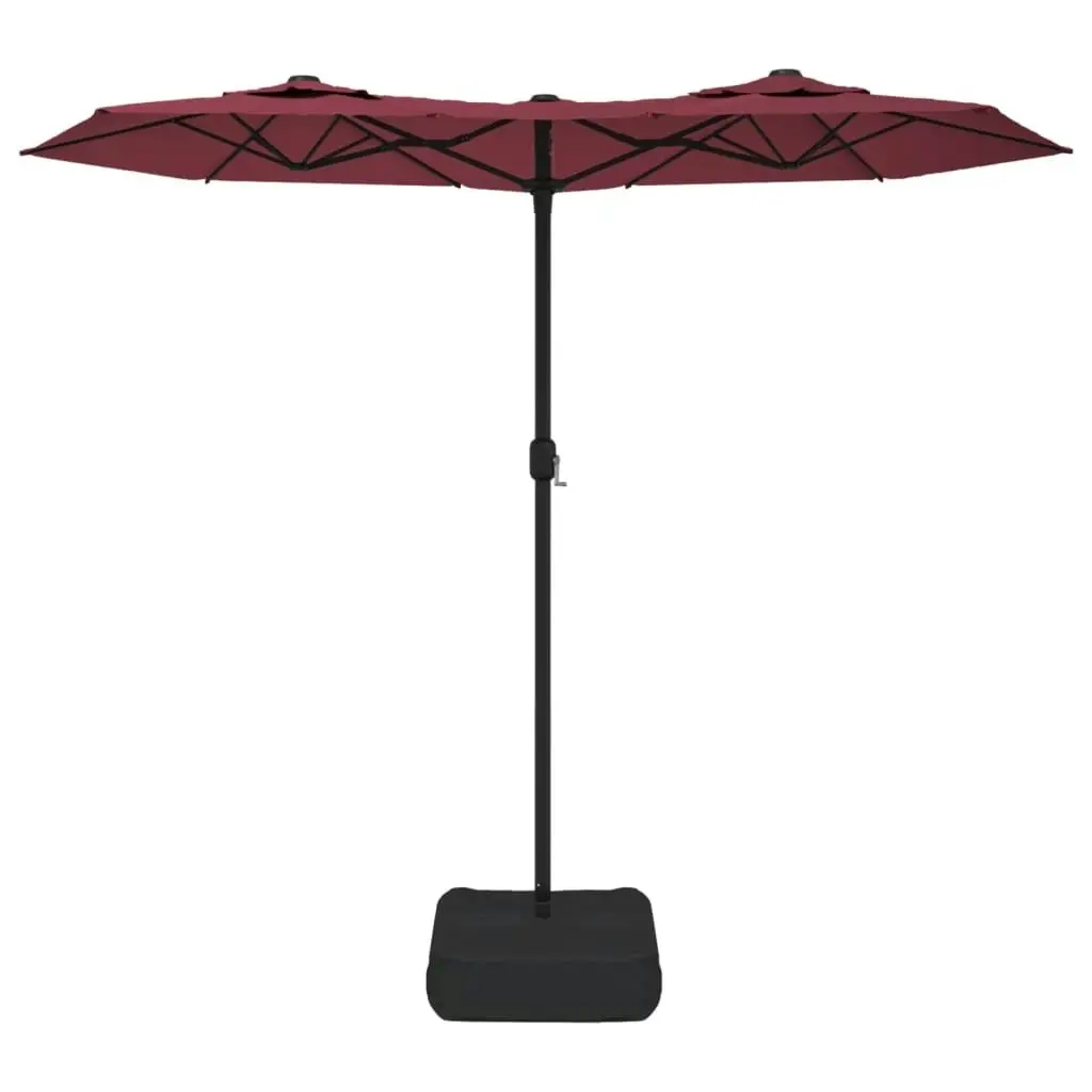 Double-Head Parasol Bordeaux Red 316x240 cm 362965