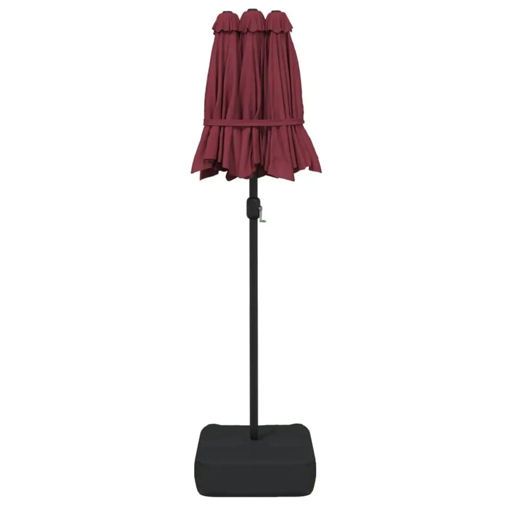 Double-Head Parasol Bordeaux Red 316x240 cm 362965