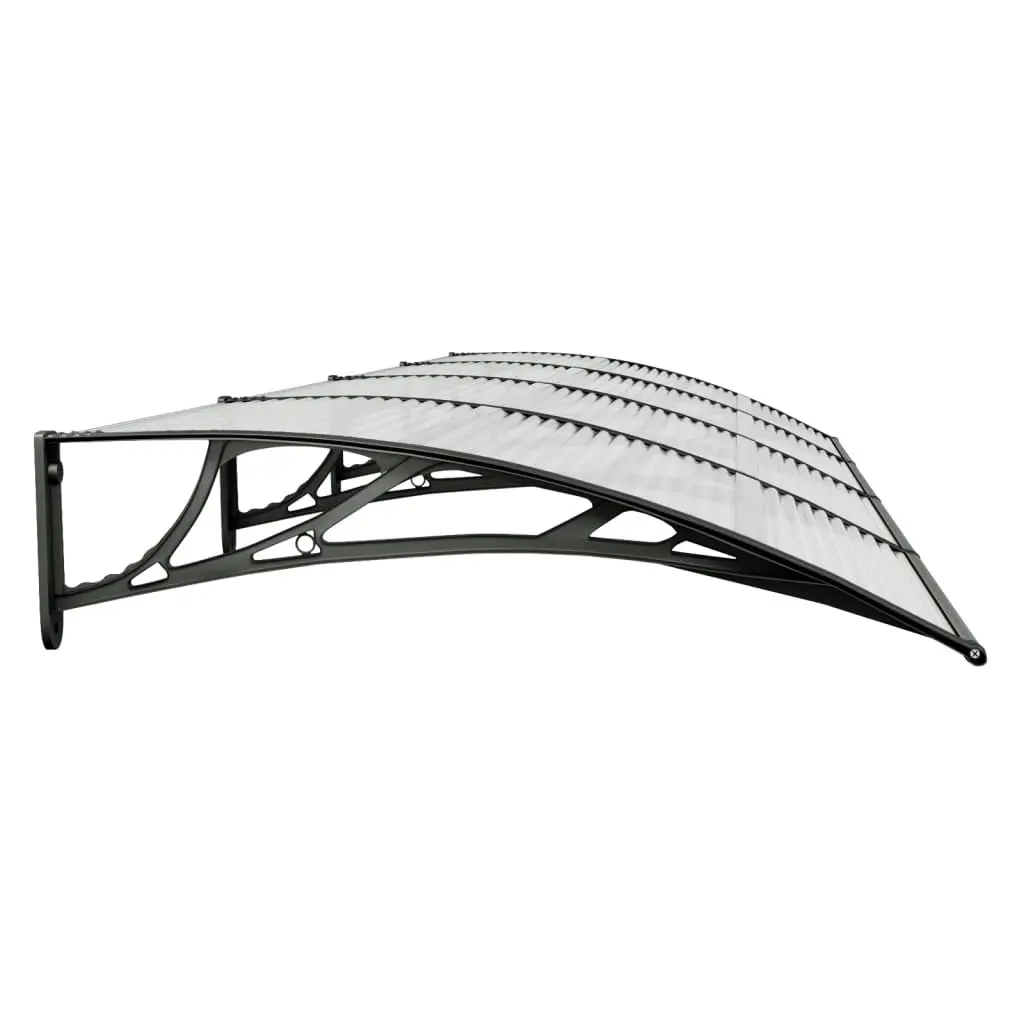 Door Canopy Black 350x100 cm Polycarbonate 153594