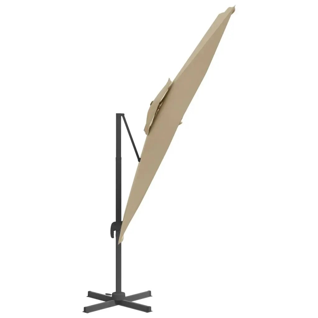 Double Top Cantilever Umbrella Taupe 400x300 cm 319950