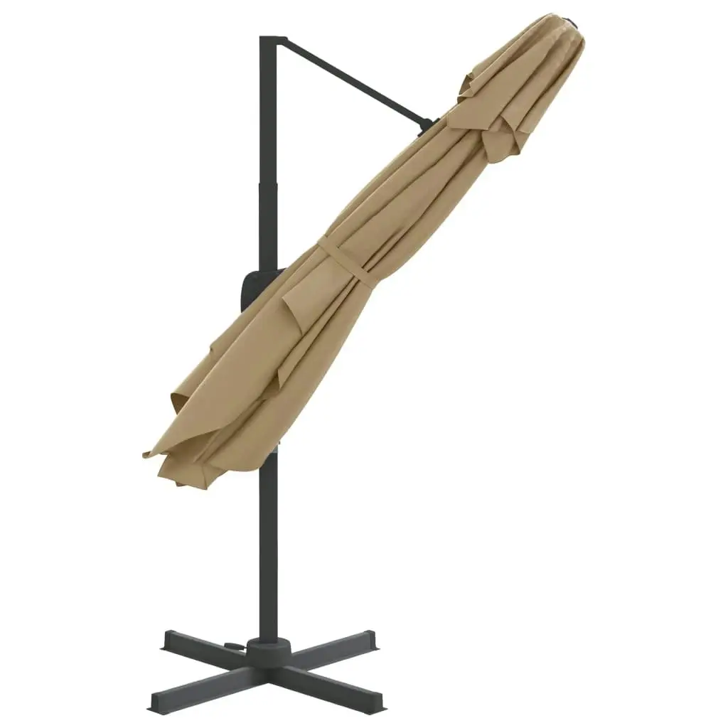 Double Top Cantilever Umbrella Taupe 400x300 cm 319950