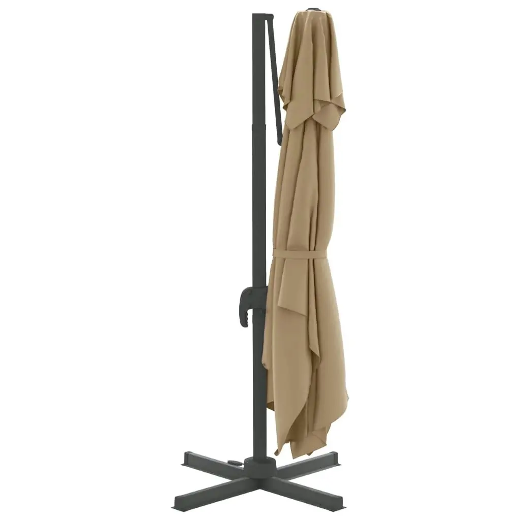 Double Top Cantilever Umbrella Taupe 400x300 cm 319950