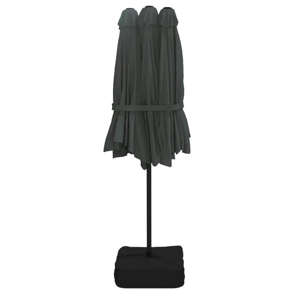 Double-Head Parasol Anthracite 449x245 cm 362947