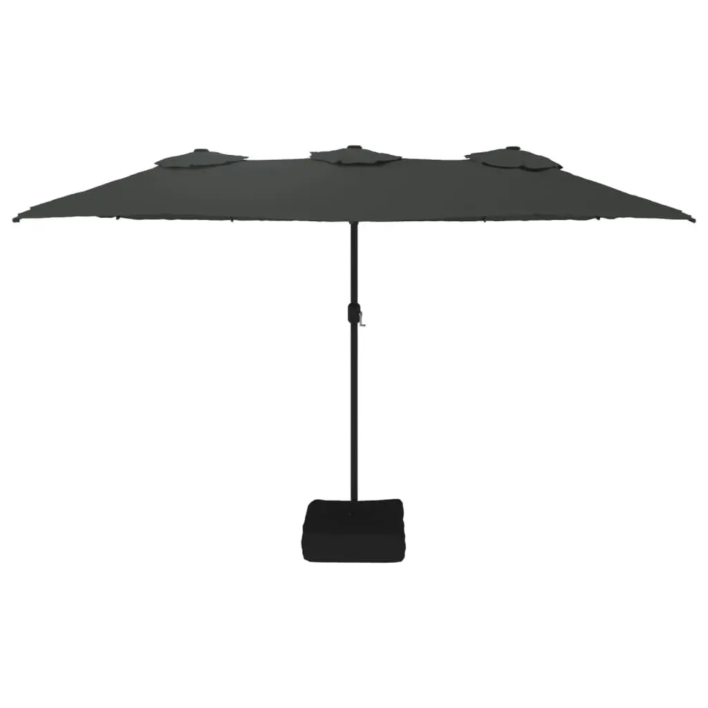 Double-Head Parasol Anthracite 449x245 cm 362947