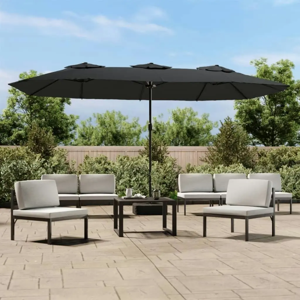 Double-Head Parasol Anthracite 449x245 cm 362947