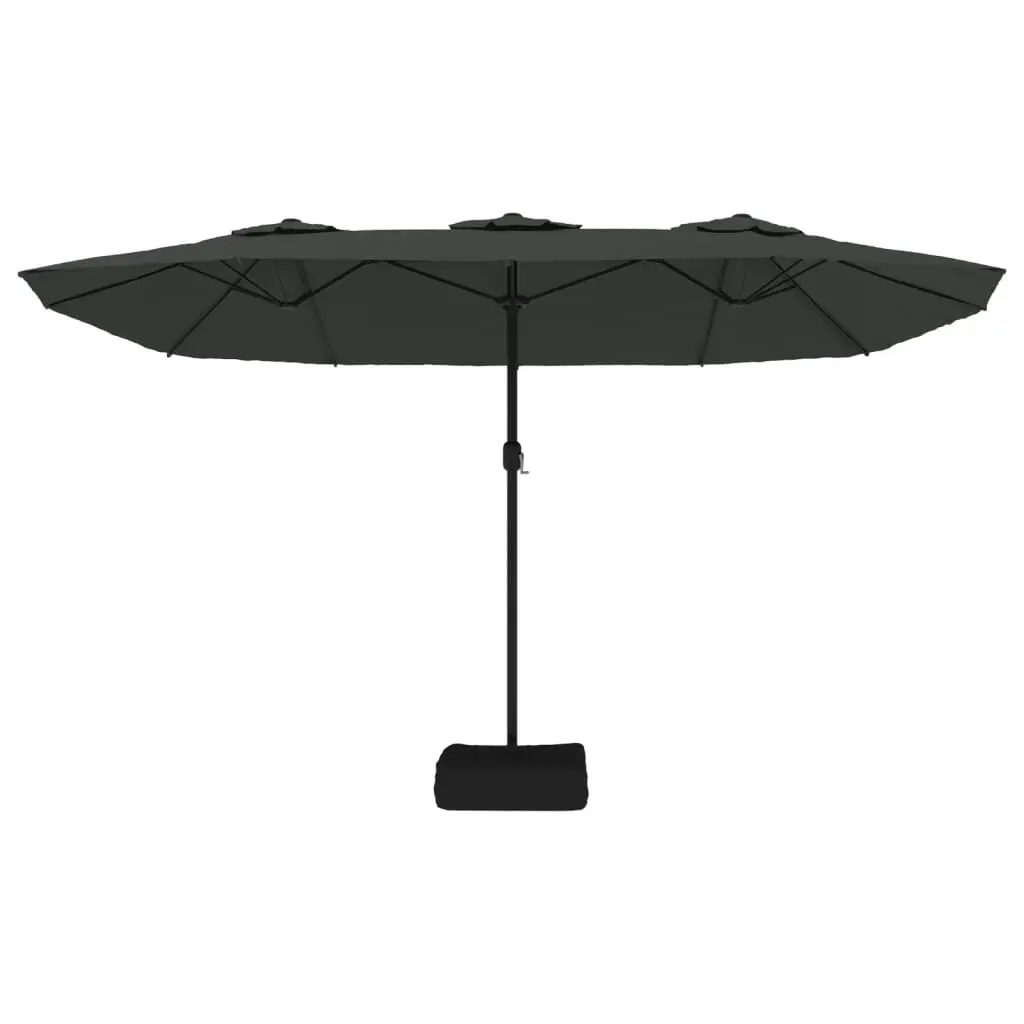 Double-Head Parasol Anthracite 449x245 cm 362947