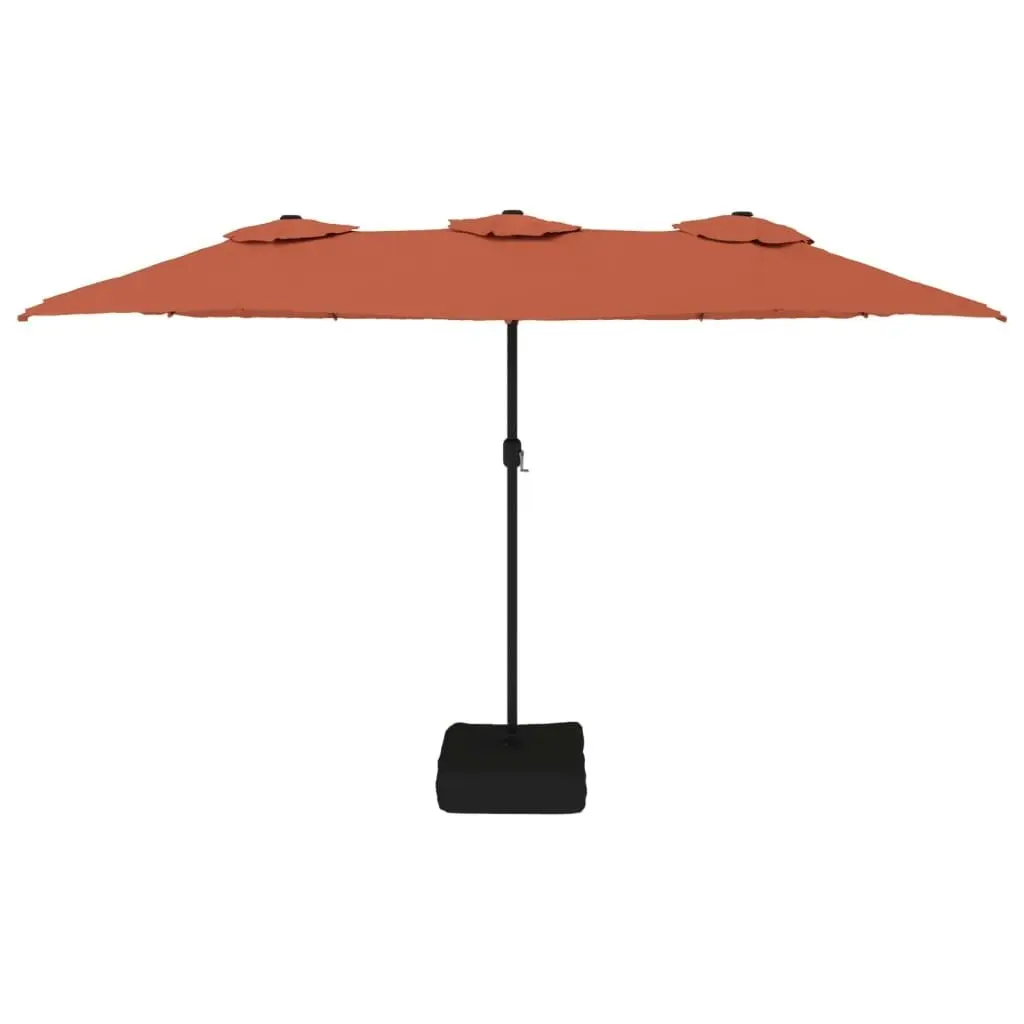 Double-Head Parasol Terracotta 449x245 cm 362950