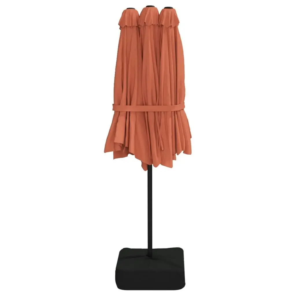 Double-Head Parasol Terracotta 449x245 cm 362950