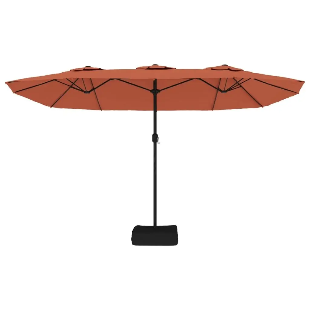 Double-Head Parasol Terracotta 449x245 cm 362950