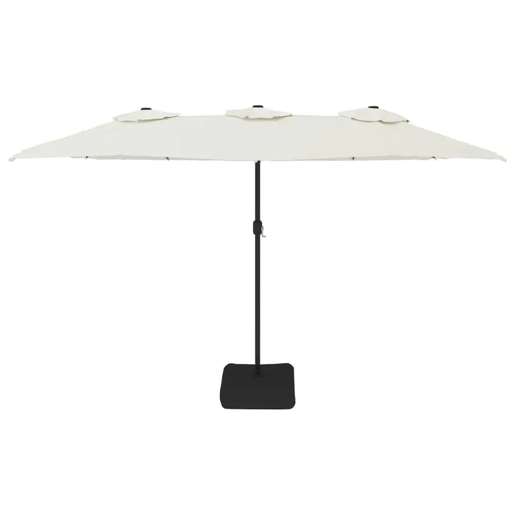 Double-Head Parasol Sand White 449x245 cm 362945