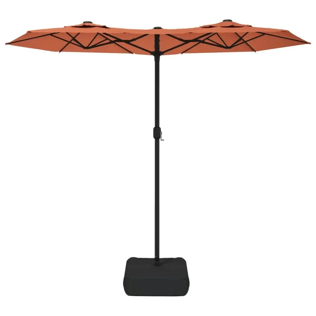 Double-Head Parasol Terracotta 316x240 cm 362966