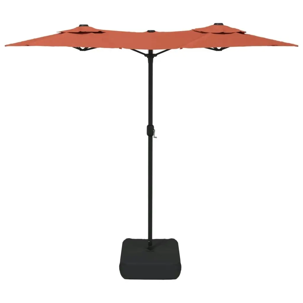 Double-Head Parasol Terracotta 316x240 cm 362966