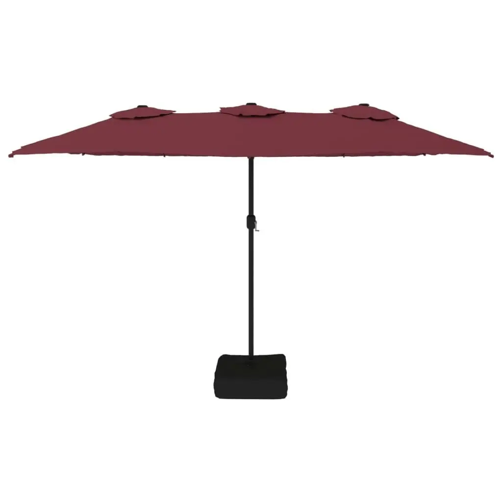 Double-Head Parasol Bordeaux Red 449x245 cm 362949