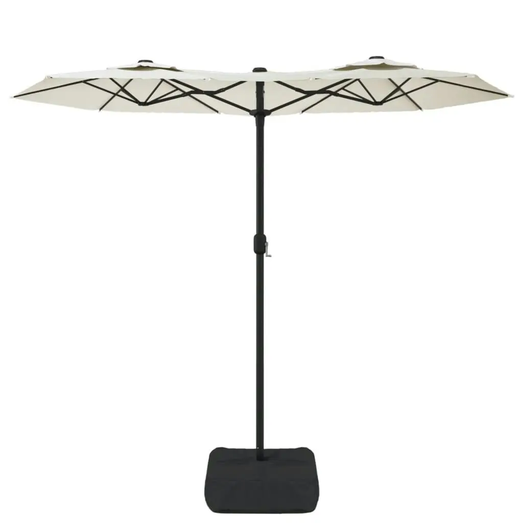 Double-Head Parasol Sand White 316x240 cm 362961