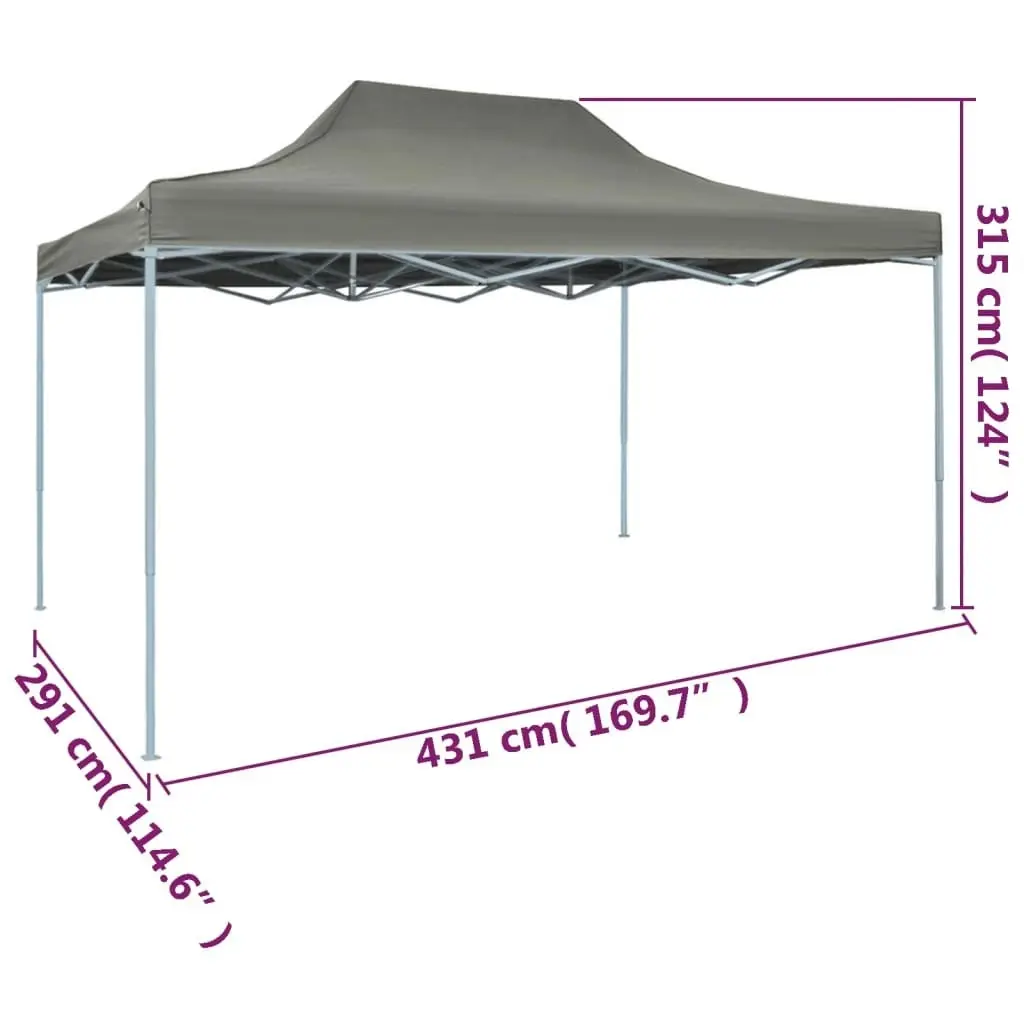 Foldable Tent Pop-Up 3x4.5 m Anthracite 44969