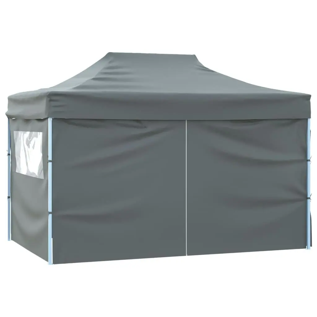 Foldable Tent Pop-Up with 4 Side Walls 3x4.5 m Anthracite 44970