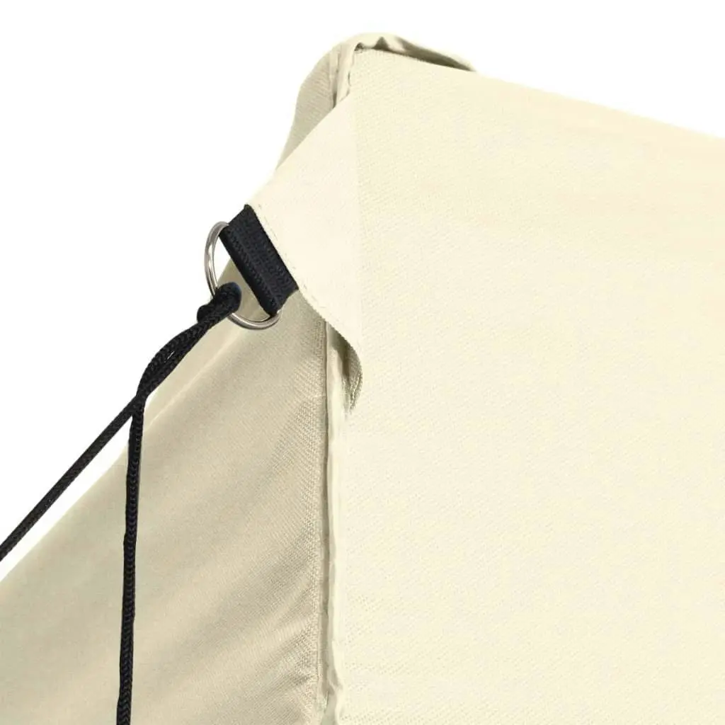 Foldable Tent Pop-Up with 4 Side Walls 3x4.5 m Cream White 42513