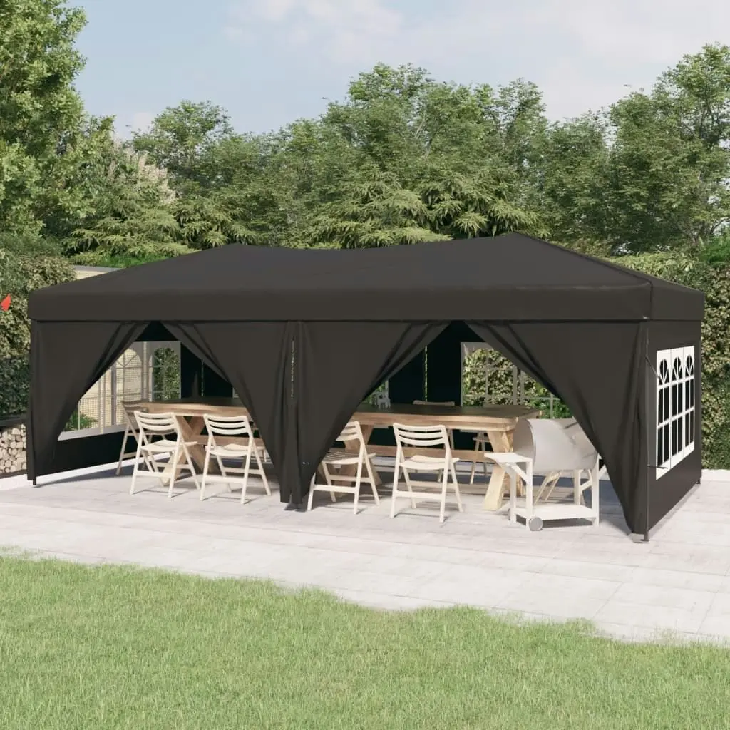 Folding Party Tent with Sidewalls Anthracite 3x6 m 93544