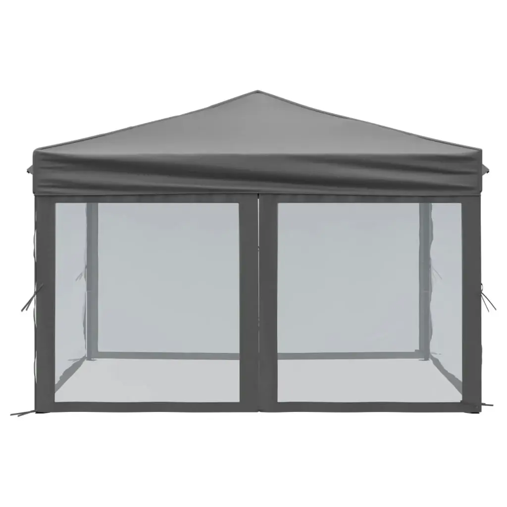 Folding Party Tent with Sidewalls Anthracite 3x3 m 93530