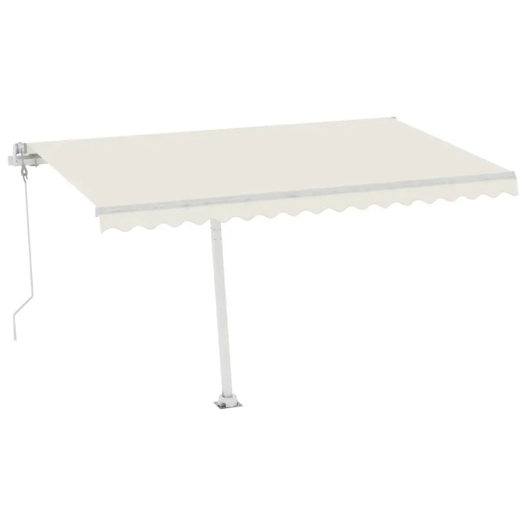 Freestanding Automatic Awning 400x300 cm Cream 3095812