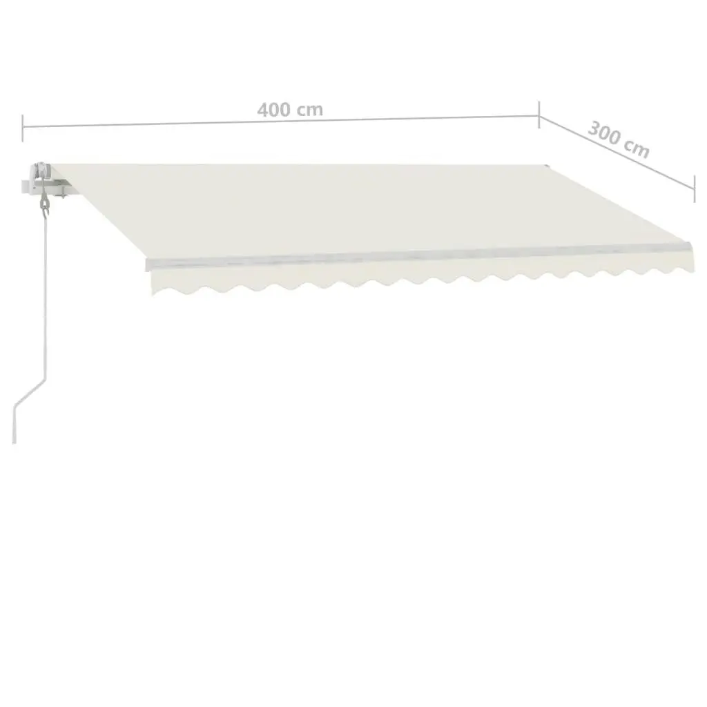 Freestanding Automatic Awning 400x300 cm Cream 3095812