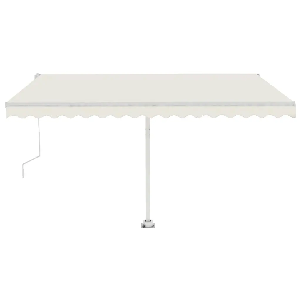 Freestanding Automatic Awning 400x300 cm Cream 3095812