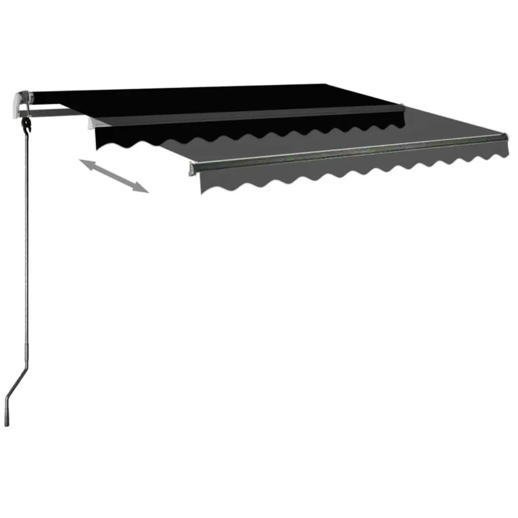 Freestanding Manual Retractable Awning 350x250 cm Anthracite 3069719