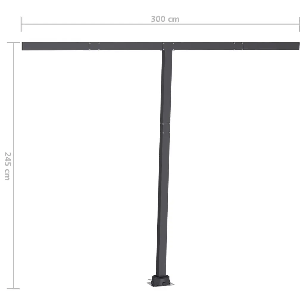 Freestanding Manual Retractable Awning 350x250 cm Anthracite 3069719