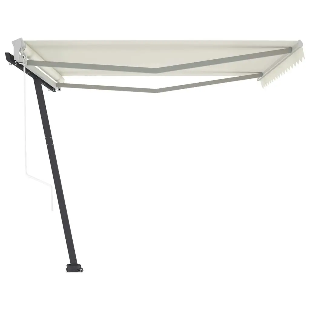 Freestanding Automatic Awning 400x300 cm Cream 3095842