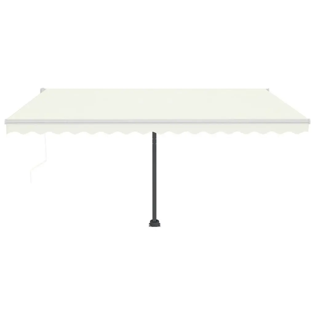 Freestanding Automatic Awning 400x300 cm Cream 3095842