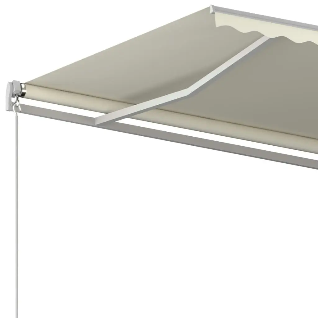 Freestanding Automatic Awning 400x300 cm Cream 3095842