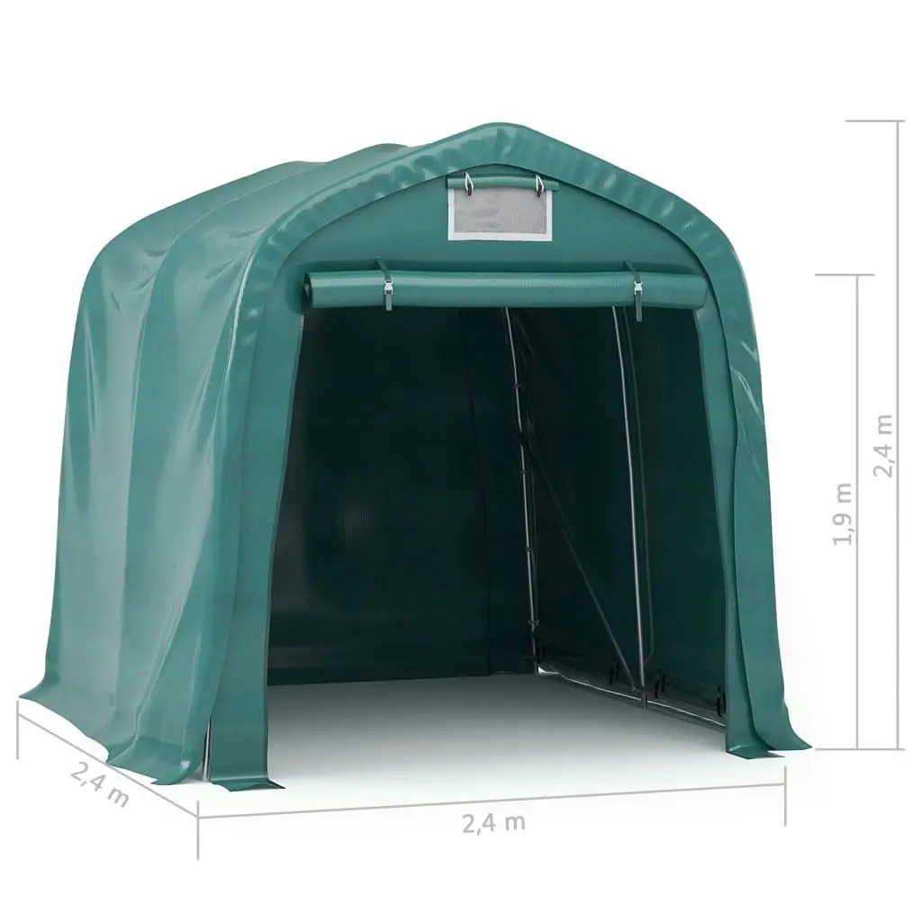 Garage Tent PVC 2.4x2.4 m Green 3056431