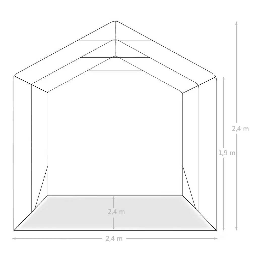 Garage Tent PVC 2.4x2.4 m Green 3056431