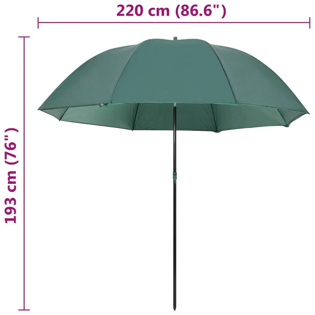 Fishing Umbrella Green 220x193 cm 318835