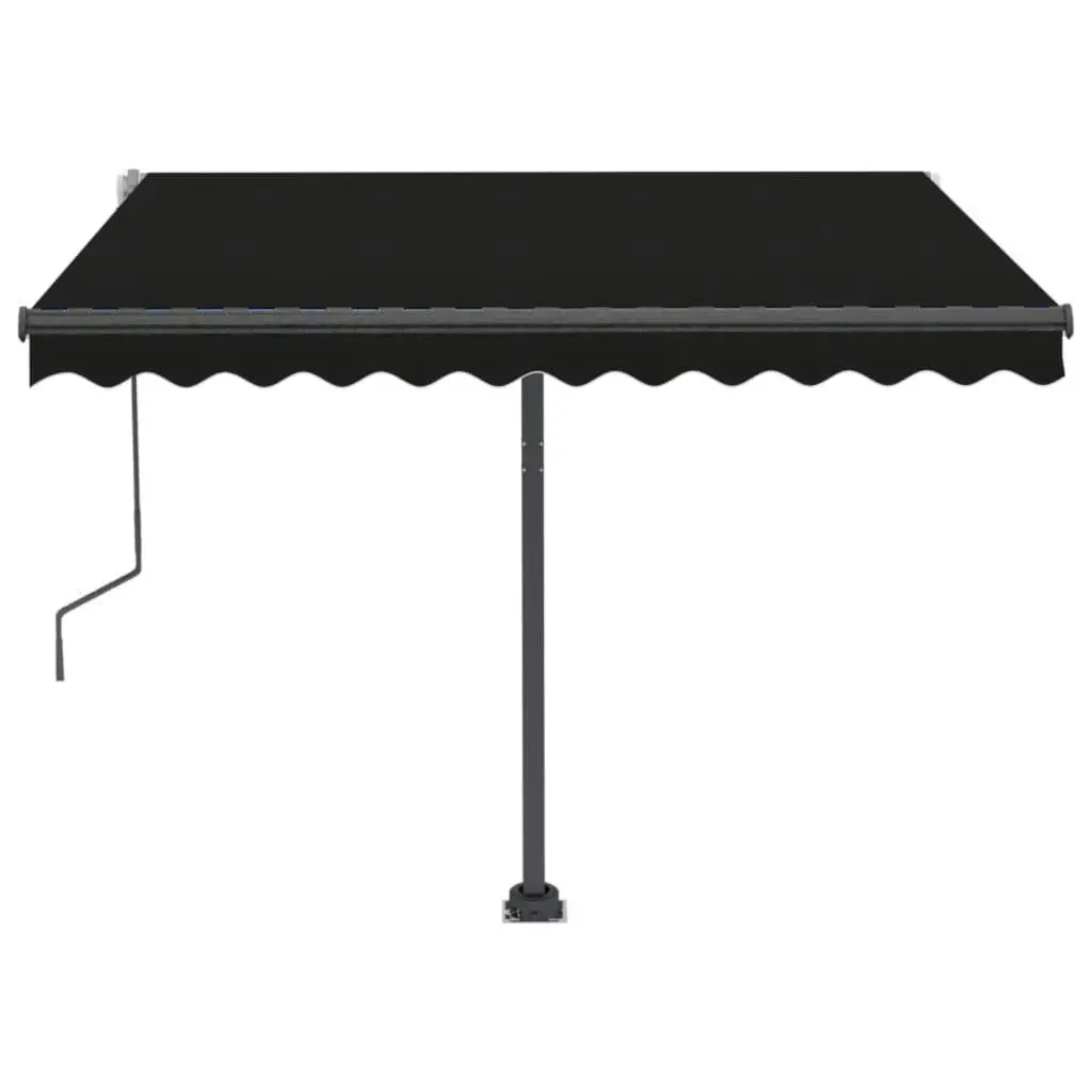 Freestanding Manual Retractable Awning 300x250 cm Anthracite 3069699