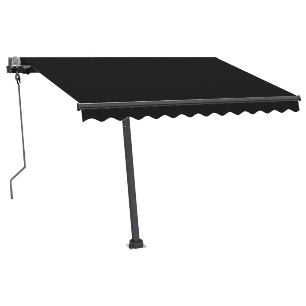 Freestanding Manual Retractable Awning 300x250 cm Anthracite 3069699