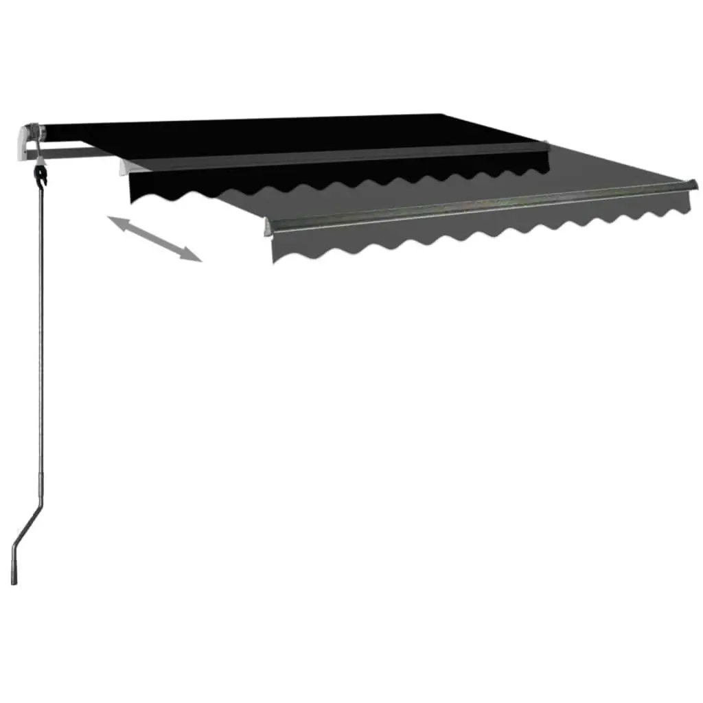 Freestanding Manual Retractable Awning 300x250 cm Anthracite 3069699