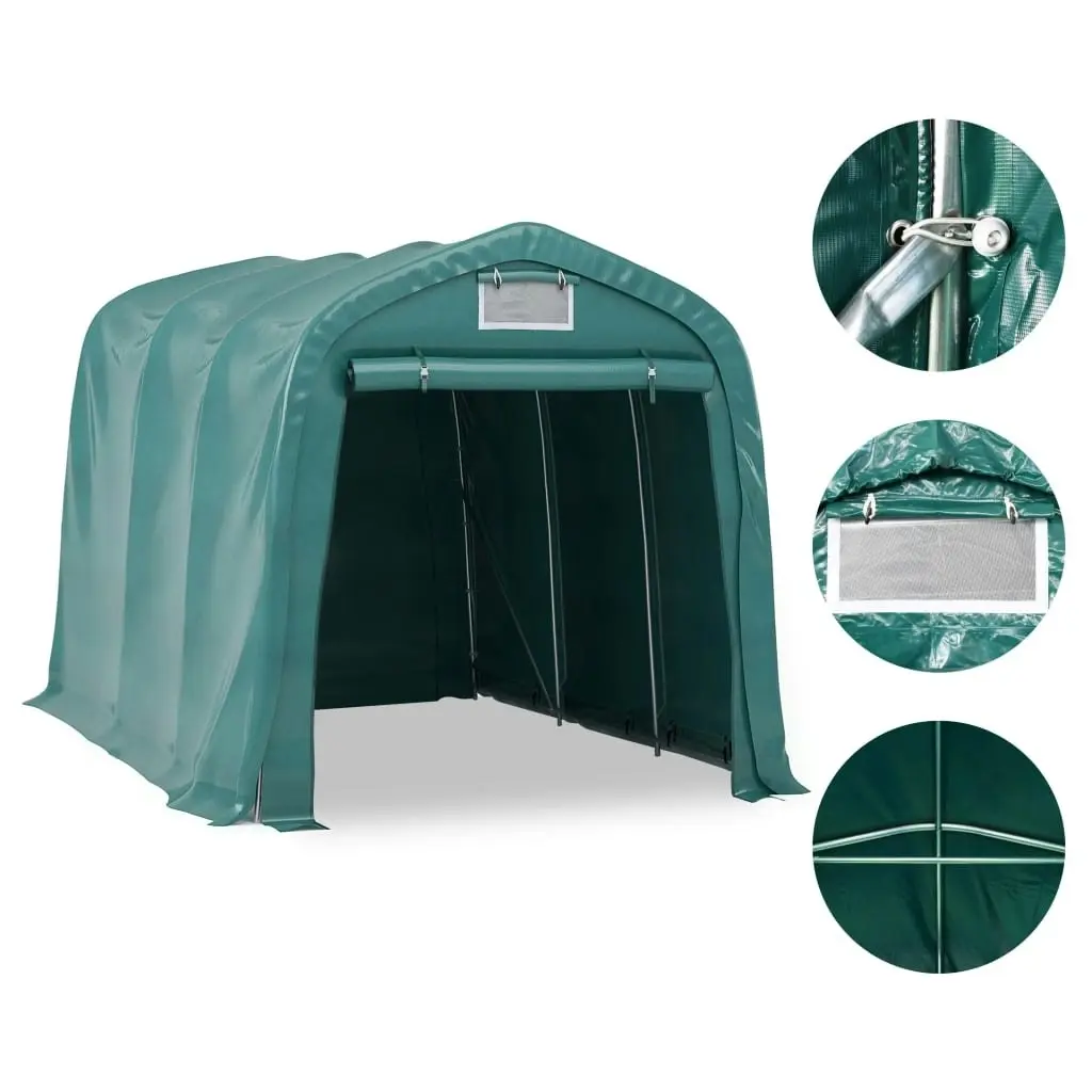 Garage Tent PVC 2.4x3.6 m Green 3056432