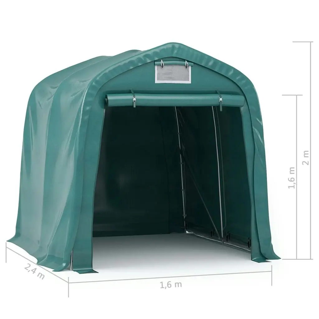 Garage Tent PVC 1.6x2.4 m Green 3056430