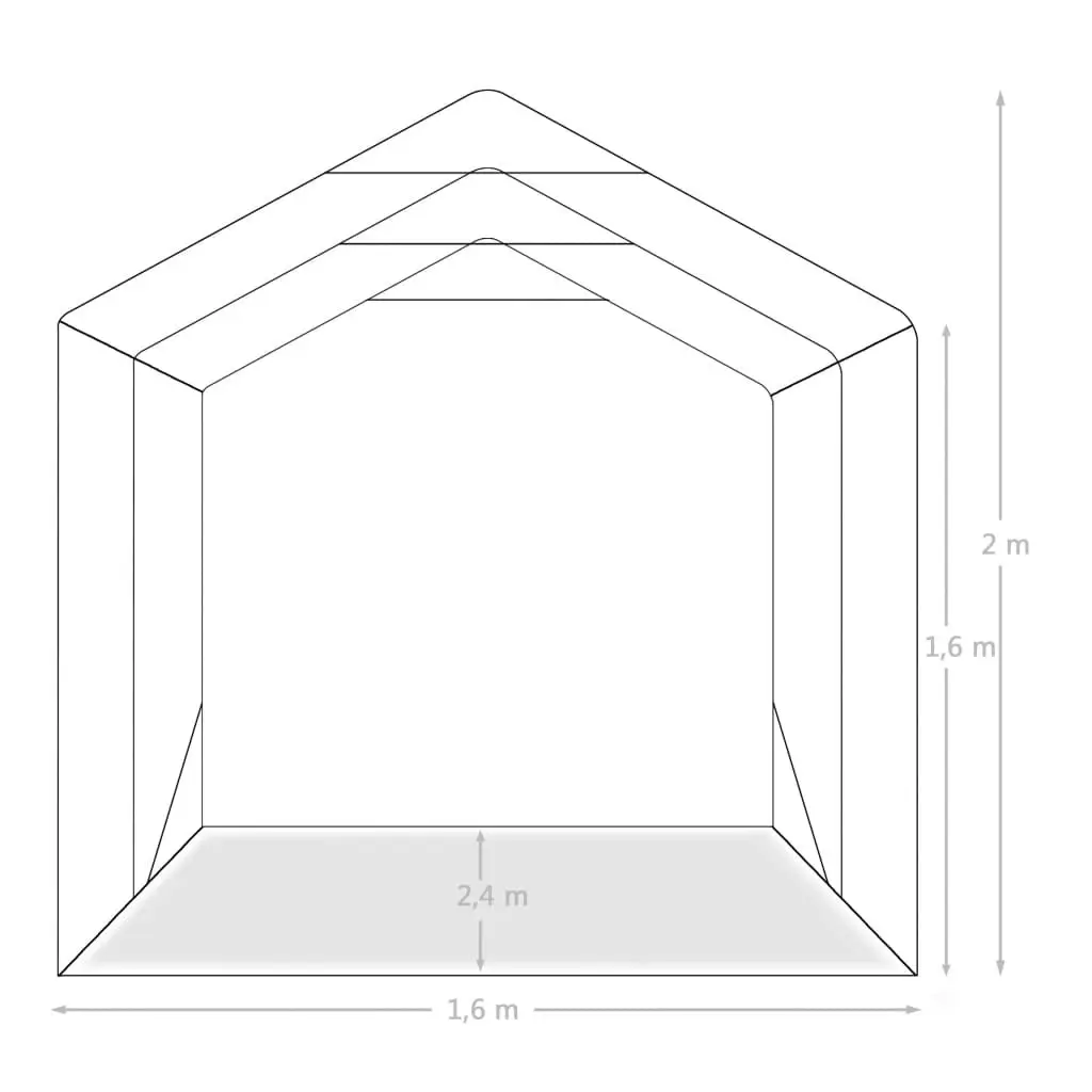 Garage Tent PVC 1.6x2.4 m Green 3056430