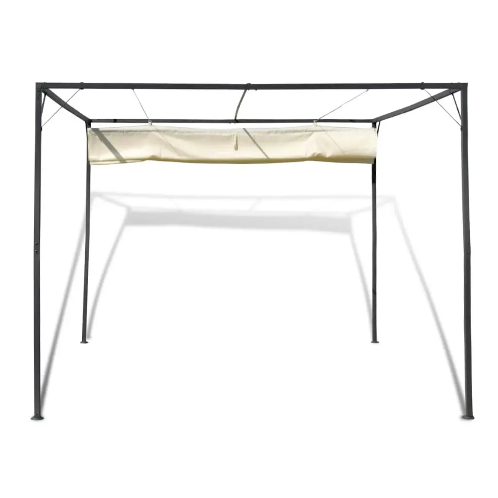 Garden Gazebo with Retractable Roof Canopy 40786