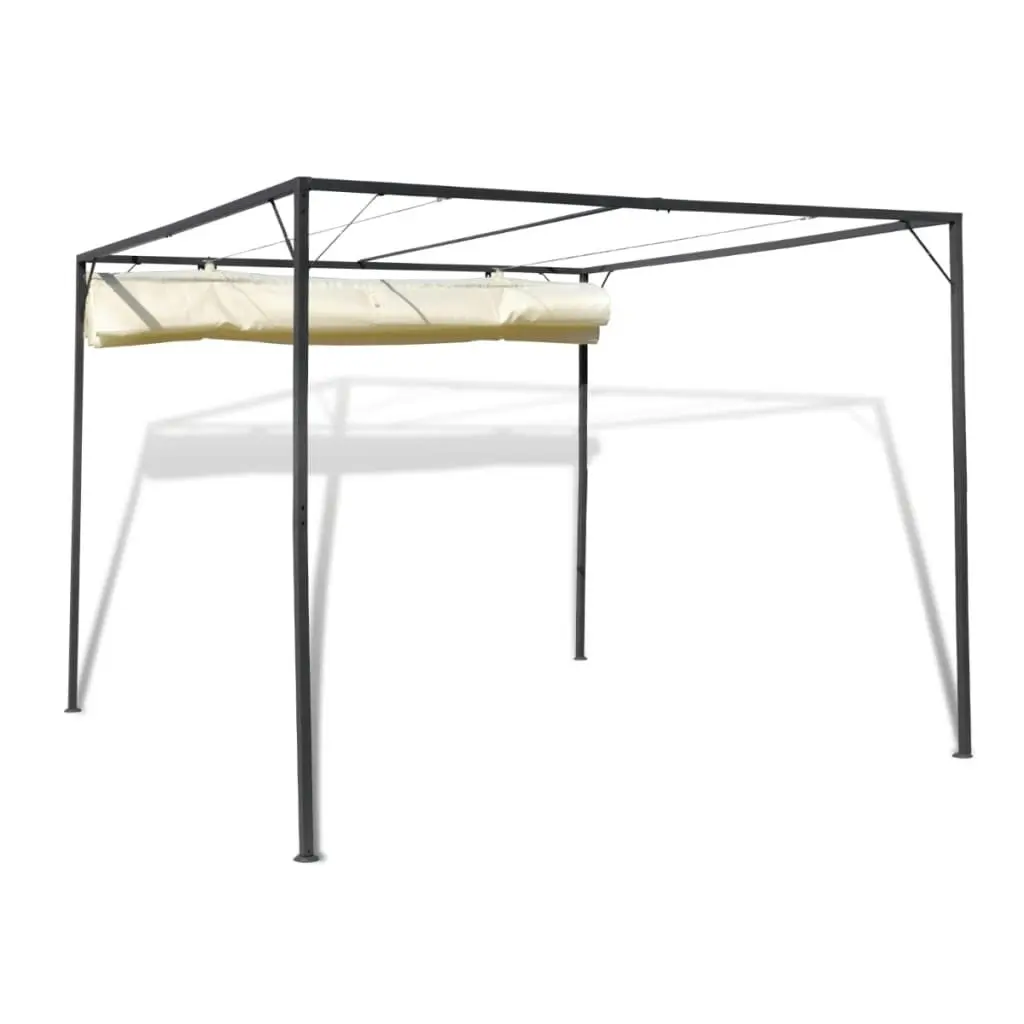 Garden Gazebo with Retractable Roof Canopy 40786