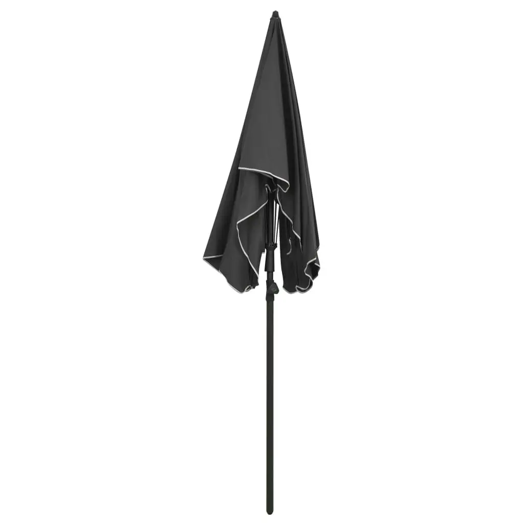 Garden Parasol with Pole 200x130 cm Anthracite 315553